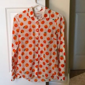 J. Crew Perfect Fit Citrus Orange Shirt